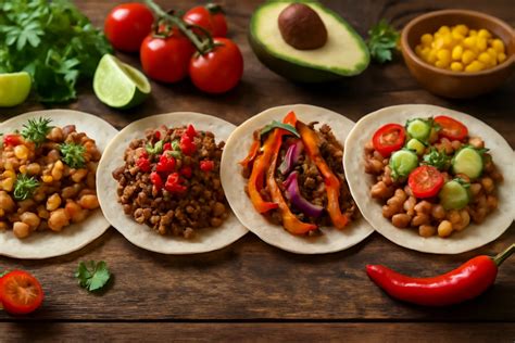 Különböző töltelékekkel elkészített tortilla variációk