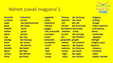 német vicces szavak illusztráció