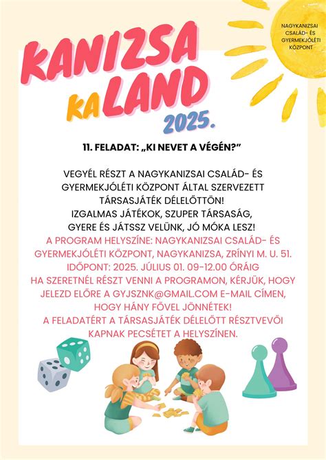 Gyermekjóléti központ által szervezett családi nap