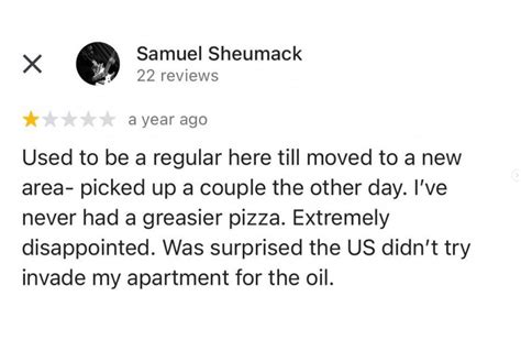 bad restaurant review concept