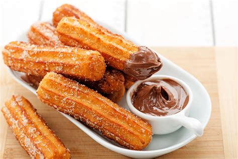 Churros tálca csokoládéöntettel