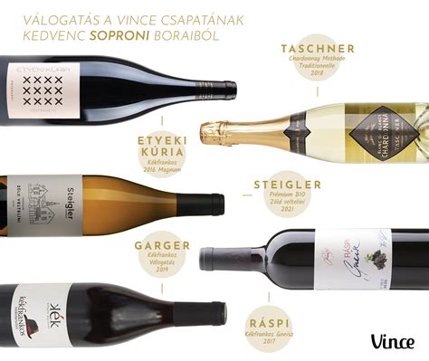 A sommelier által ajánlott soproni borok szervírozása