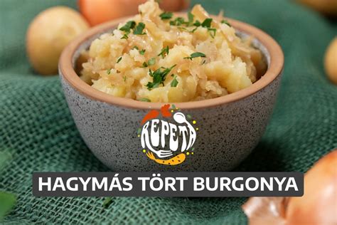 Hagymás burgonya tálalva