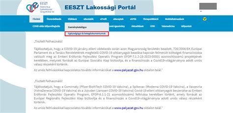 Betegdokumentumok az EESZT felületén