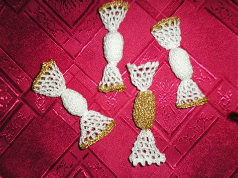 horgolt szaloncukor mintadarab