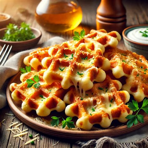 Különböző sós gofri feltétek