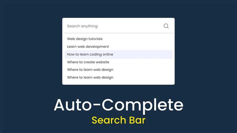 Search bar with autocomplete suggestions