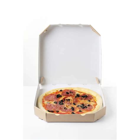 Pizza távtartó egy frissen szállított pizzában