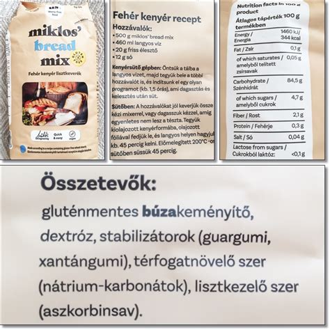 Élelmiszertermék címkéje kiemelt allergén információkkal