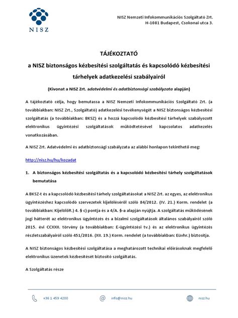 Adatvédelmi tájékoztató ikon