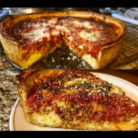 Chicagói deep-dish pizza