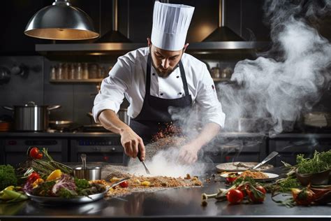 Chef preparing canapés with precision