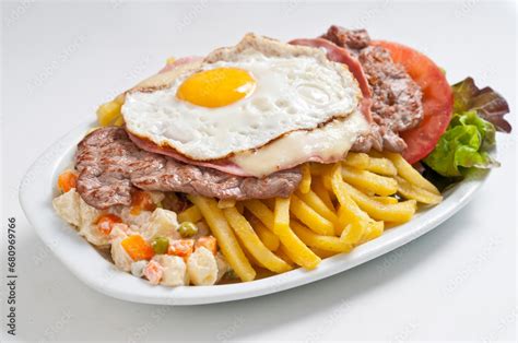 Chivito al plato és sült krumpli