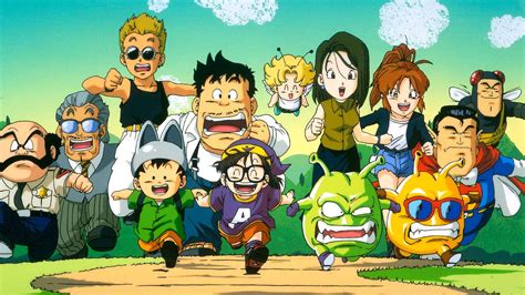 Dr. Slump characters with Dragon Ball characters crossover