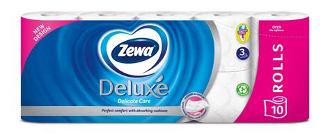 Zewa Deluxe Delicate Care csomagolás és logó