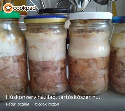 Házi készítésű húskonzerv eltárolva