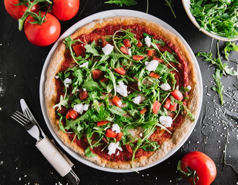 Vegán és laktózmentes pizza összetevői