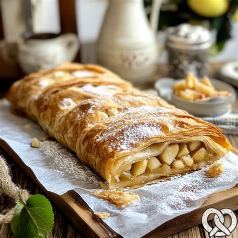 Apfelstrudel tejszínhabbal