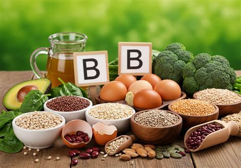 B-vitaminok forrásai és hatásaik infografika