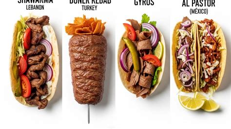 shawarma és gyros illusztráció