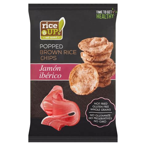 RiceUp! Eat Smart barna rizs chips ibériai sonka ízzel