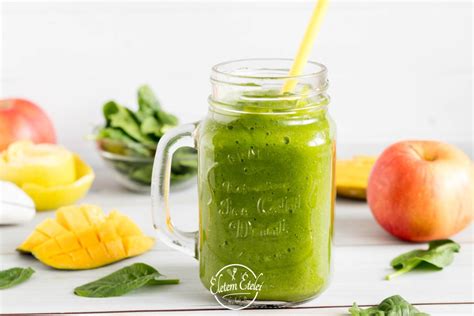 Zöld smoothie összetevőinek ábrázolása