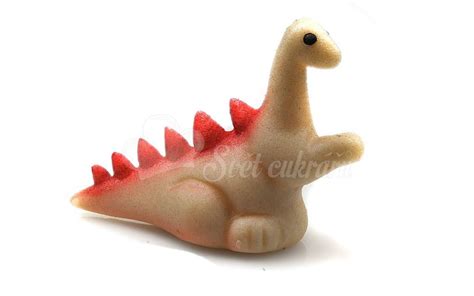 Marcipán dinoszaurusz figura színezése porfestékkel