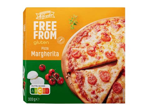Lidl gluténmentes pizza a fagyasztóban