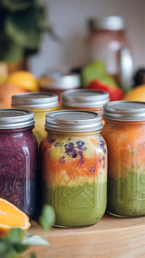 freezing smoothies in jars