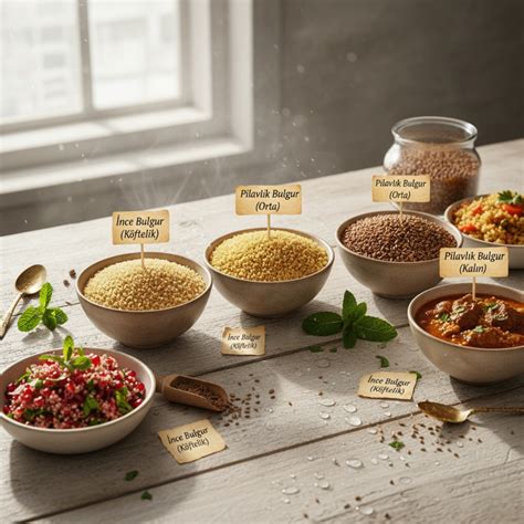 Bulgur főzéshez előkészített alapanyagok