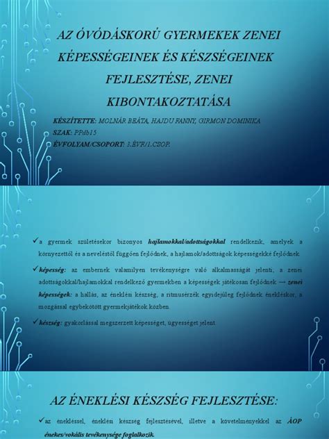 A gyermekek fejlesztendő készségeinek ábrája