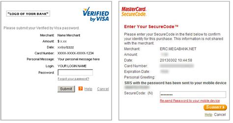 Verified by Visa és Mastercard SecureCode logók