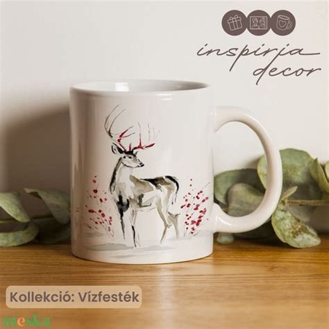 Vintage kerámia bögre kakaós mintával