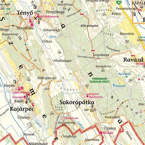 Sopron térképe a Mátyás király utcával