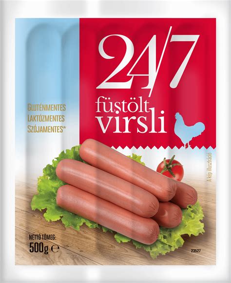 minőségi virsli csomagolás és címke