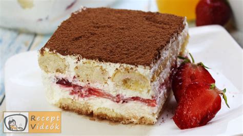 Diétás epres tiramisu szelet