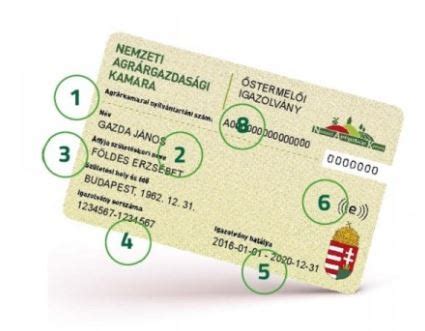 Őstermelői igazolvány és FELIR azonosító példa
