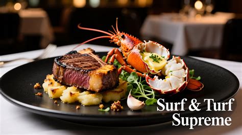 Surf 'n' Turf tányéron