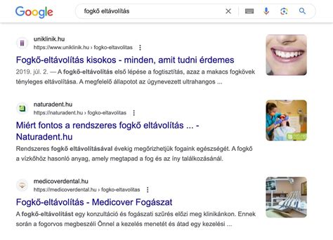 Online keresőmotor és találati lista