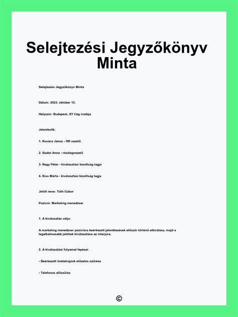Élelmiszer napló minta