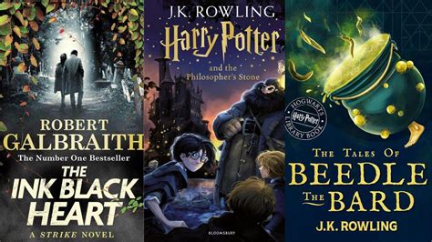 Könyvek borítói J. K. Rowling, J. R. R. Tolkien, Neil Gaiman íróktól