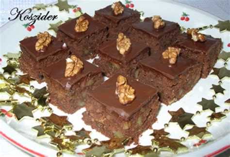 Sacher-tortához hasonló diós kocka
