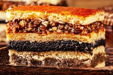 Flódni torta szelet