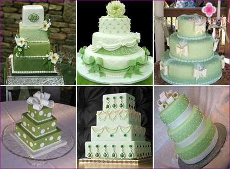 Zöld esküvői torta