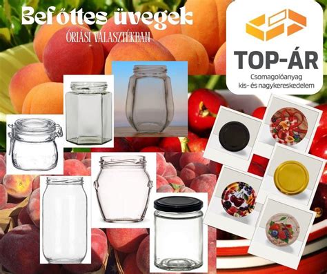 Különböző színű és formájú befőttes üvegek sorakoznak egy polcon