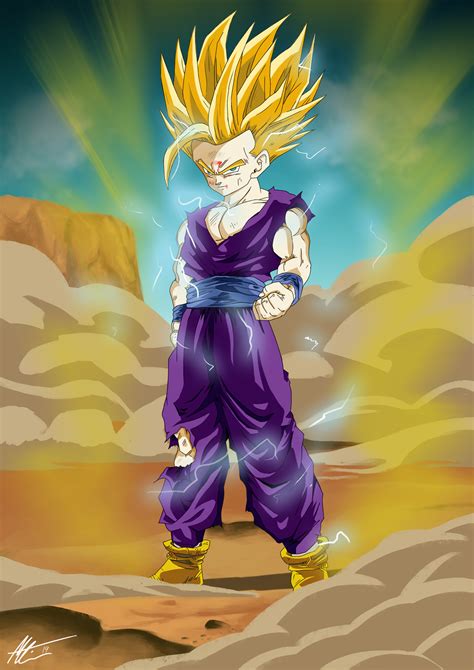 Gohan SSJ2 átalakulása Cell ellen