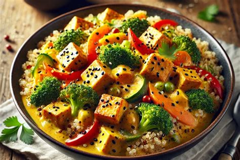 Zöldségekkel és tofuval teli wok