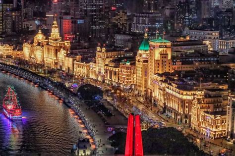 Shanghai Bund látképe