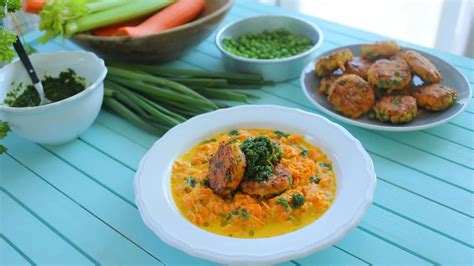 Sárgarépafőzelék zöldségfasírttal