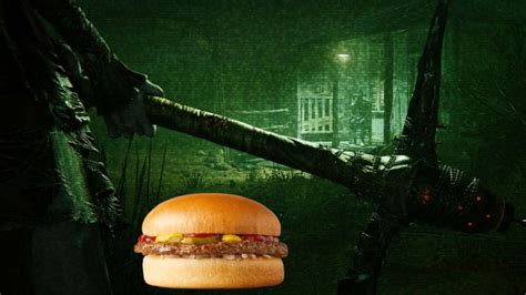 A hamburger tálalása egy játékban